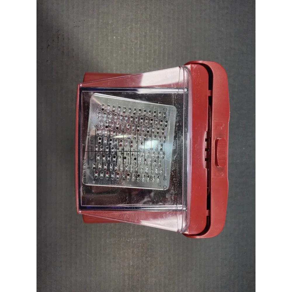 Curtis Stone Red Multi Prep Food Chopper Dicer Grater Slicer Set with Container